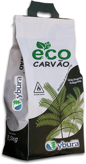 Embalagem de carvão vegetal Eco Carvão Ybura, 2,5 kg